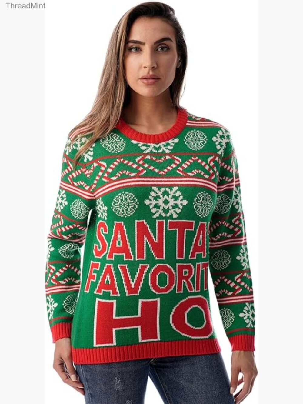Women's Ugly Christmas Sweater Pullover 3D Detail S-XXL